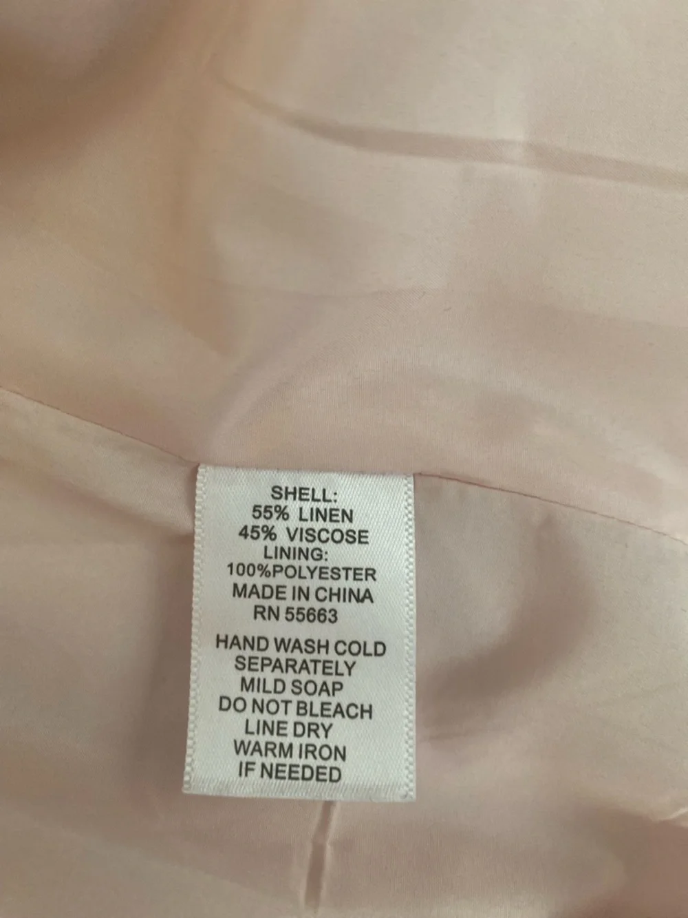 Joie Blush Pink Linen Blend Cropped Blazer Jacket L Minimal Single Button Light - Picture 8 of 10